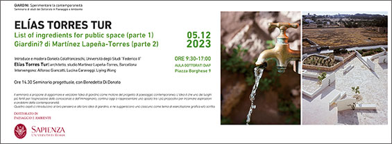 SEMINARIO GIARDINI. SPERIMENTARE LA CONTEMPORANEITÀ