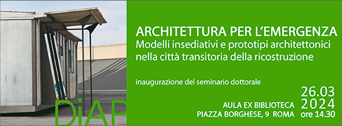 GIORNATA DI STUDI - ARCHITETTURA PER L’EMERGENZA