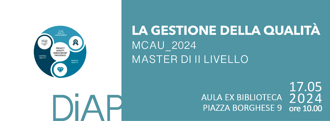 Master MCAU | La Gestione Della Qualità