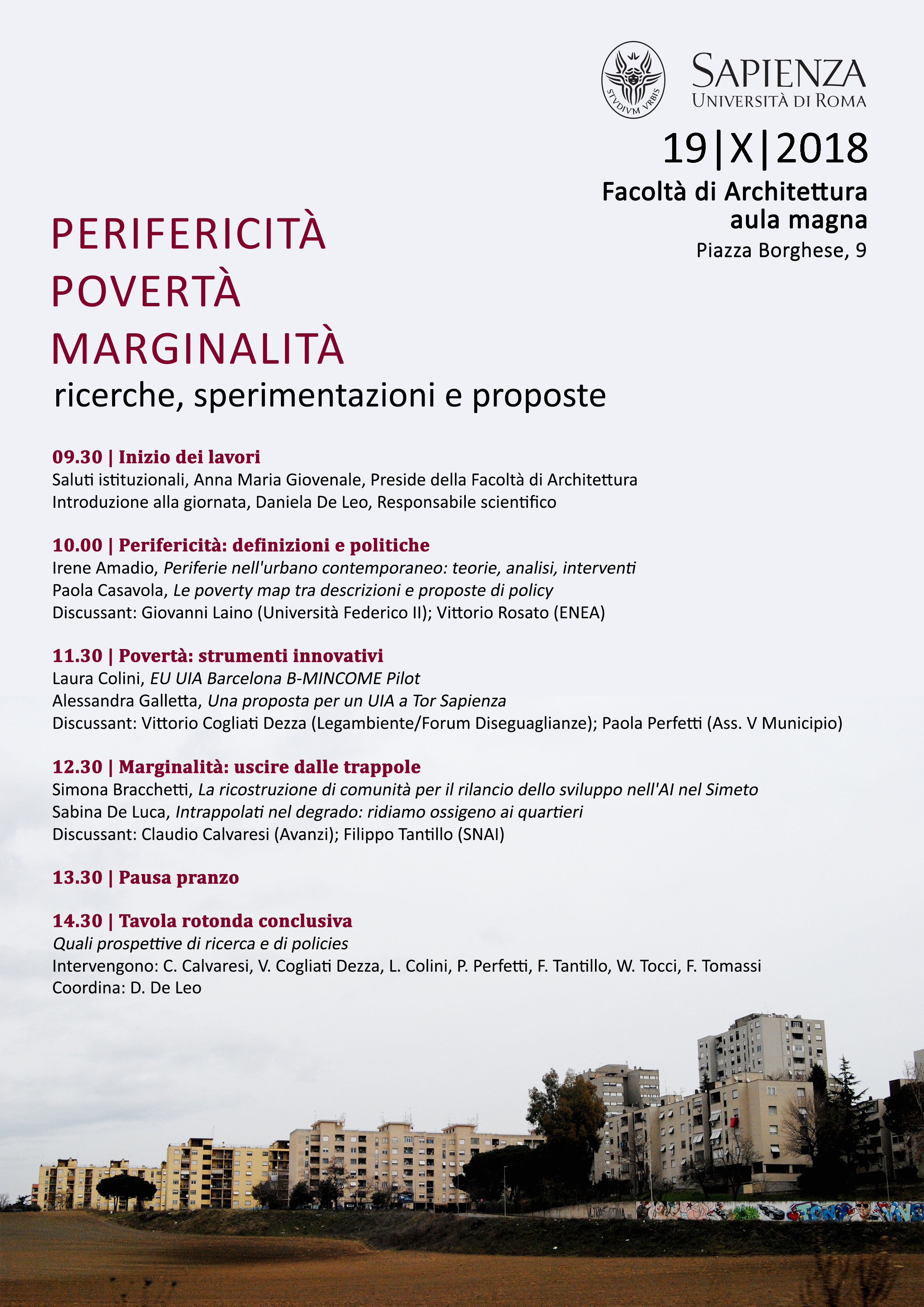 Perifericità, Povertà, Marginalità