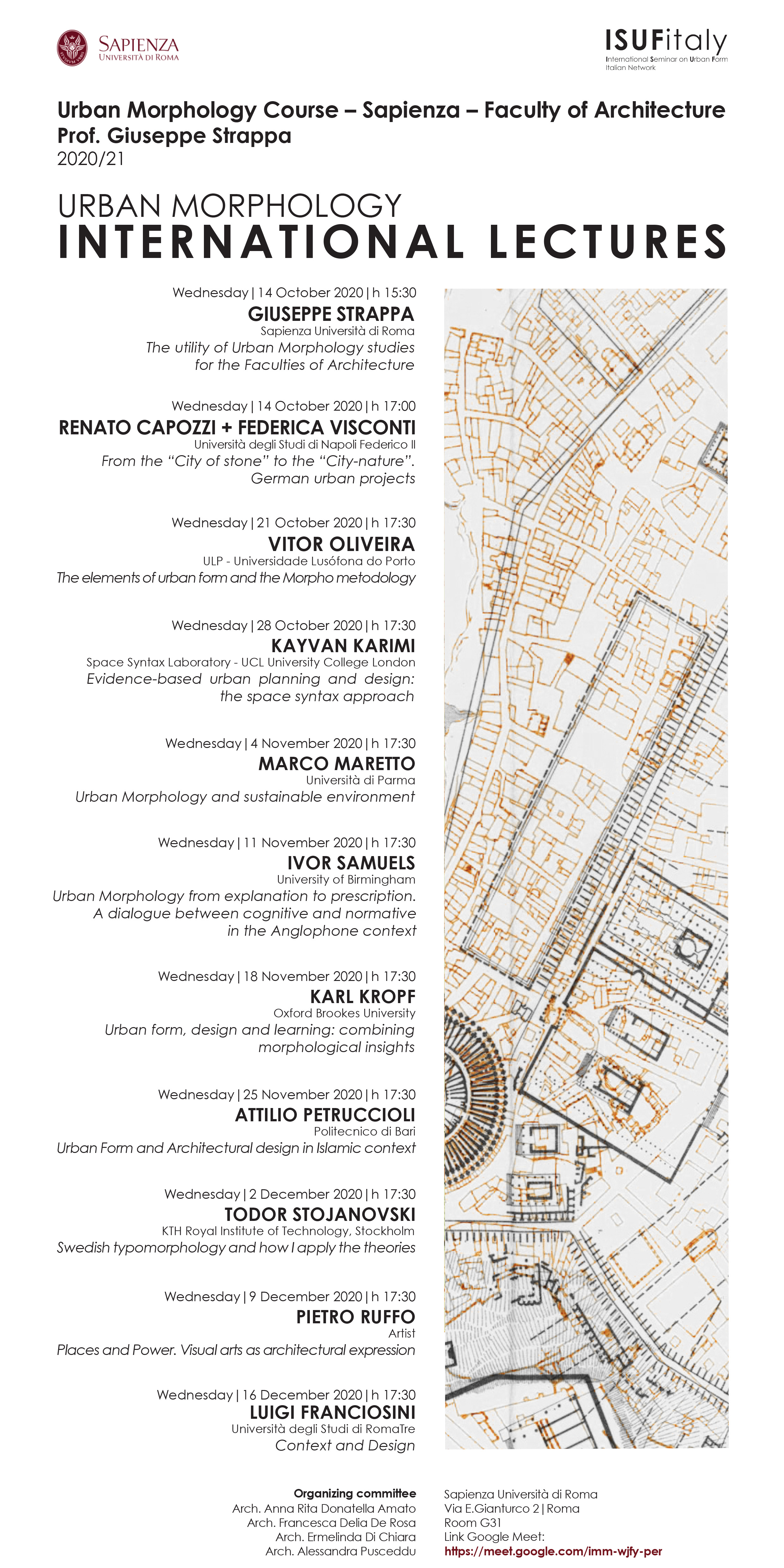 Urban Morphology International Lectures - 14 ottobre 2020