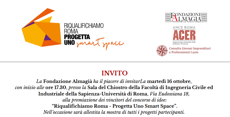Premiazione concorso di idee "RIQUALIFICHIAMO ROMA"
