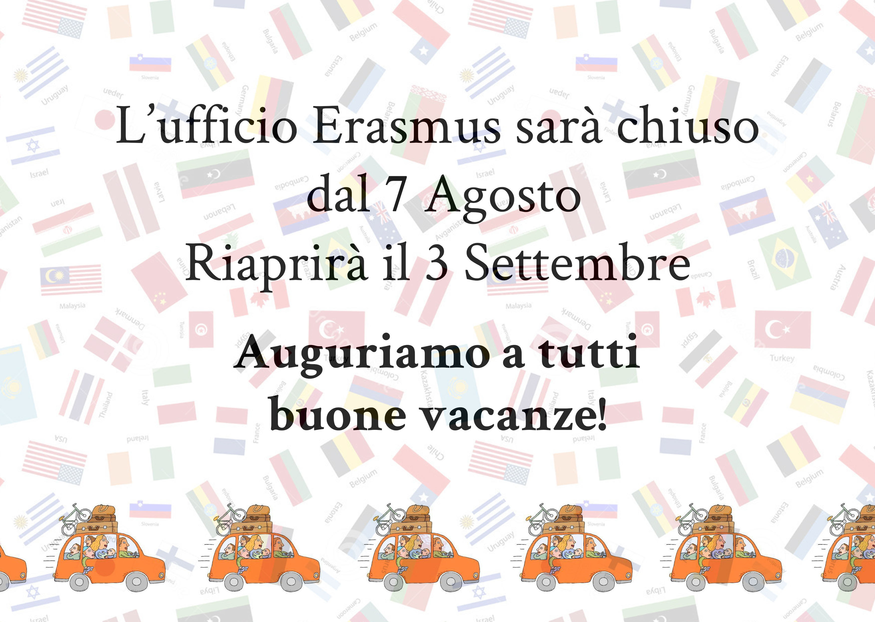 chiusura estiva ufficio Erasmus 2018