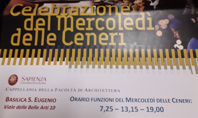 celebrazione del Mercoledì delle Ceneri 6 marzo 2019