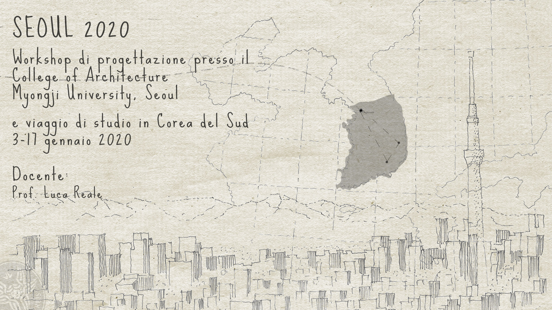 Workshop di progettazione a Seoul - gennaio 2020