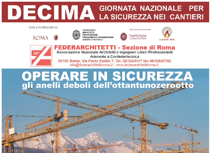  Decima Giornata Nazionale per la Sicurezza nei Cantieri
