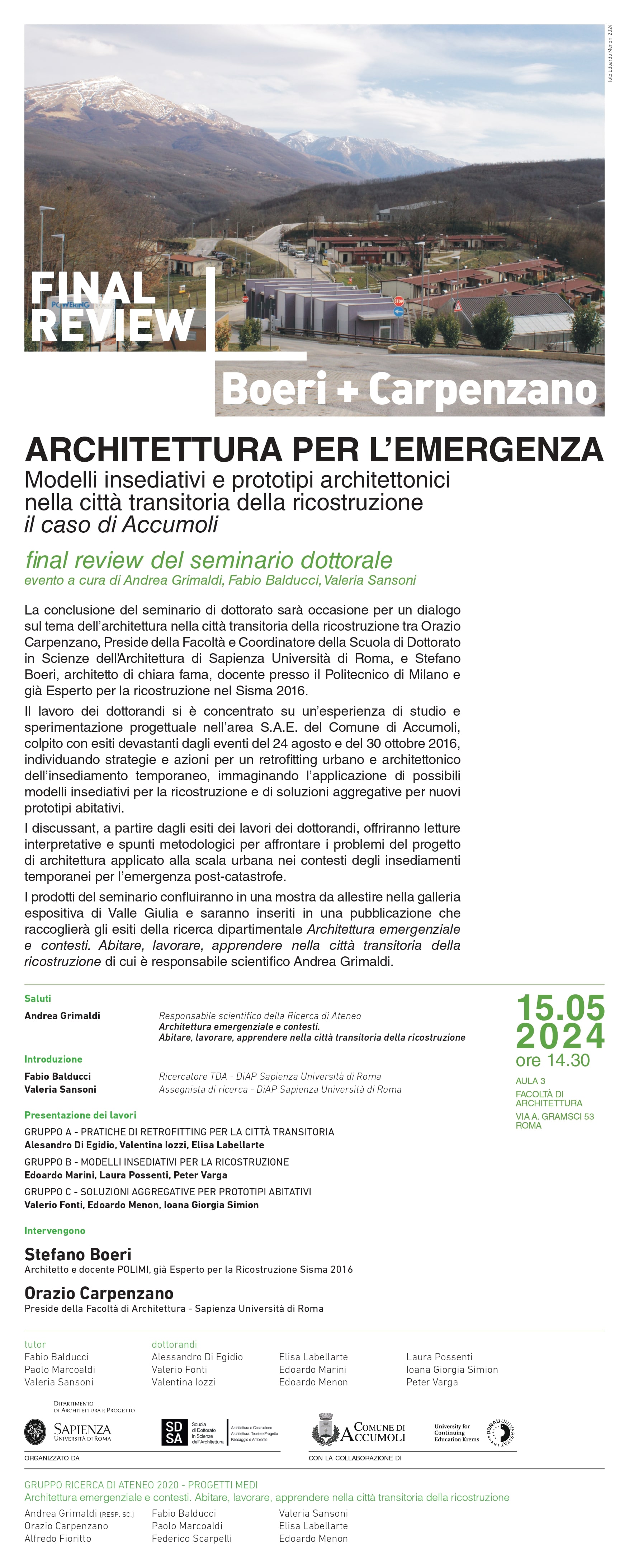 Architettura Per L'emergenza - Il Caso Di Accumoli