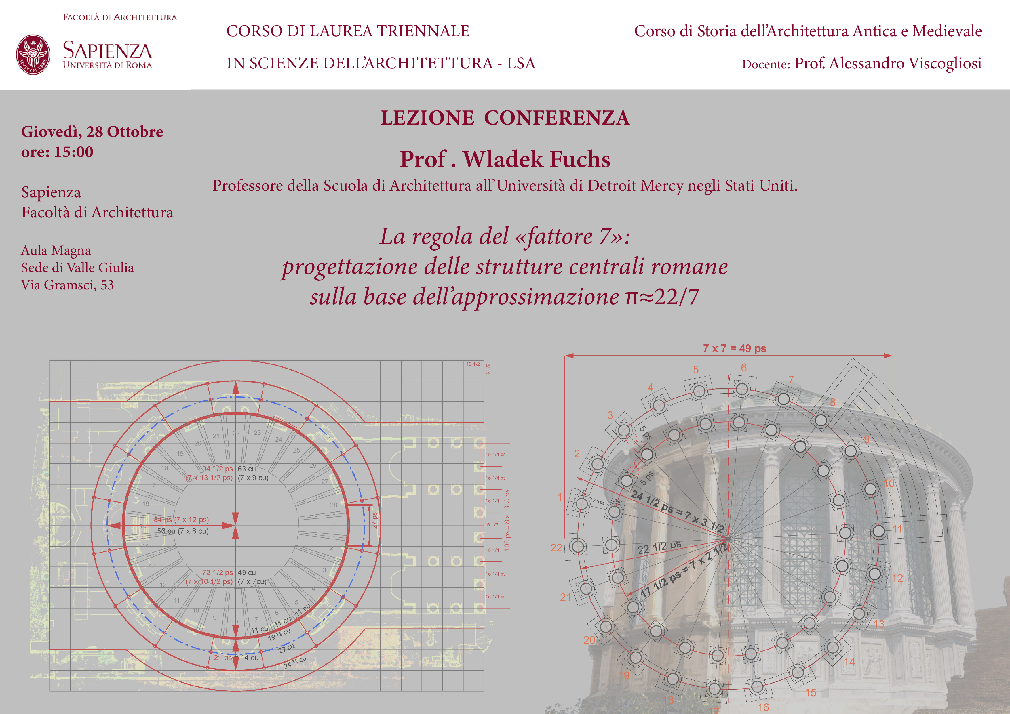 Lezione conferenza del Prof. Wladek Fuchs Lezione conferenza del Prof. Wladek Fuchs