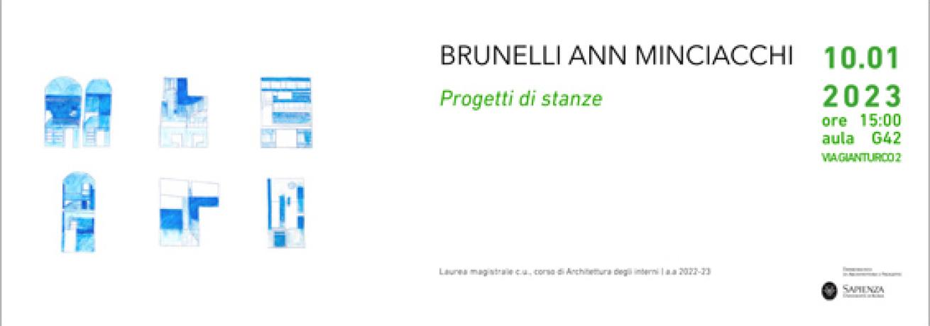 Lecture di BRUNELLI ANN MINCIACCHI: "Progetti di stanze"