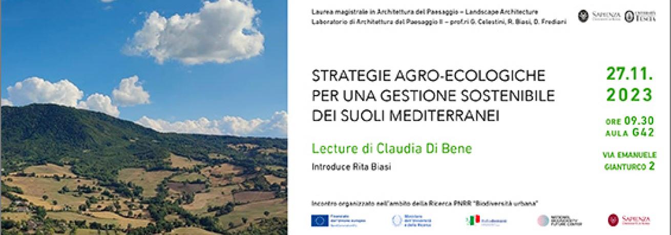 Lecture STRATEGIE AGRO-ECOLOGICHE PER UNA GESTIONE SOSTENIBILE