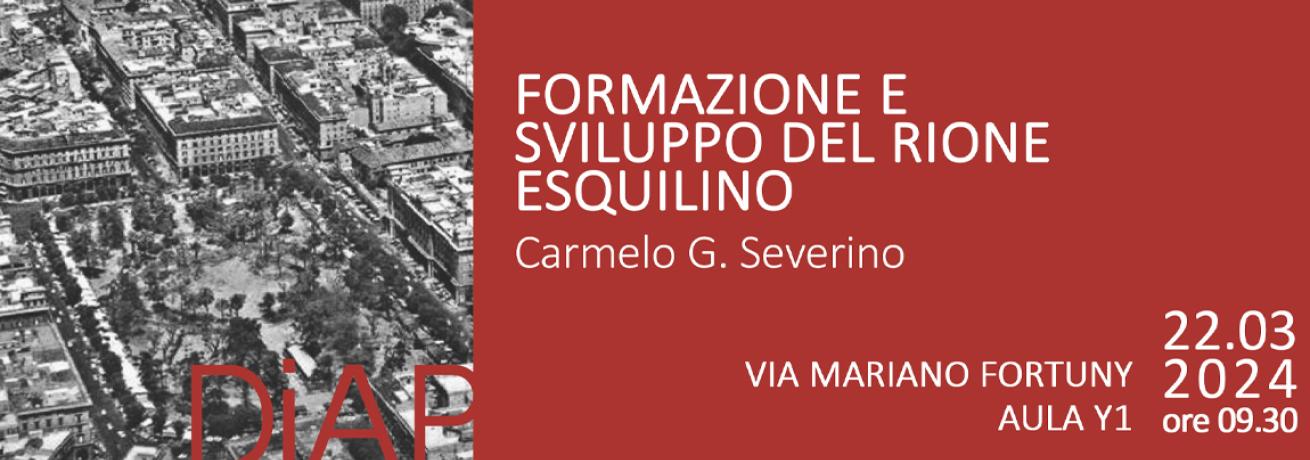 Lezione | Formazione E Sviluppo Del Rione Esquilino
