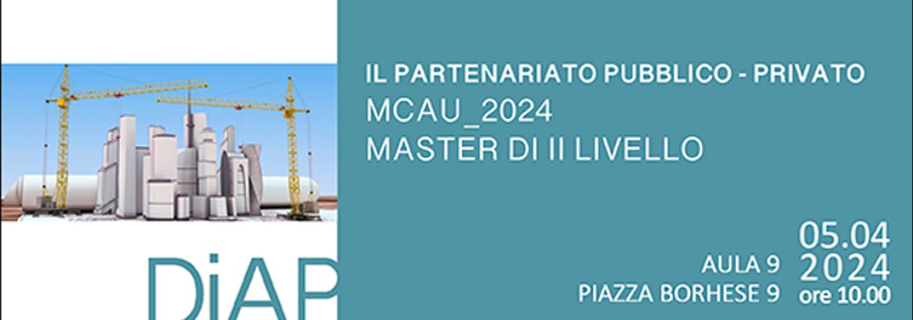 Master MCAU | Il Partenariato Pubblico - Privato