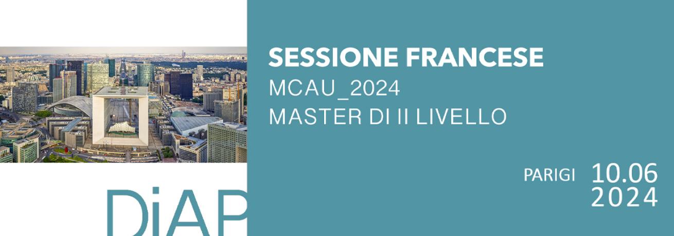 SESSIONE FRANCESE MASTER MCAU