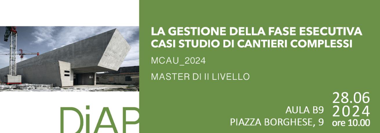 Master MCAU | La Gestione Della Fase Esecutiva