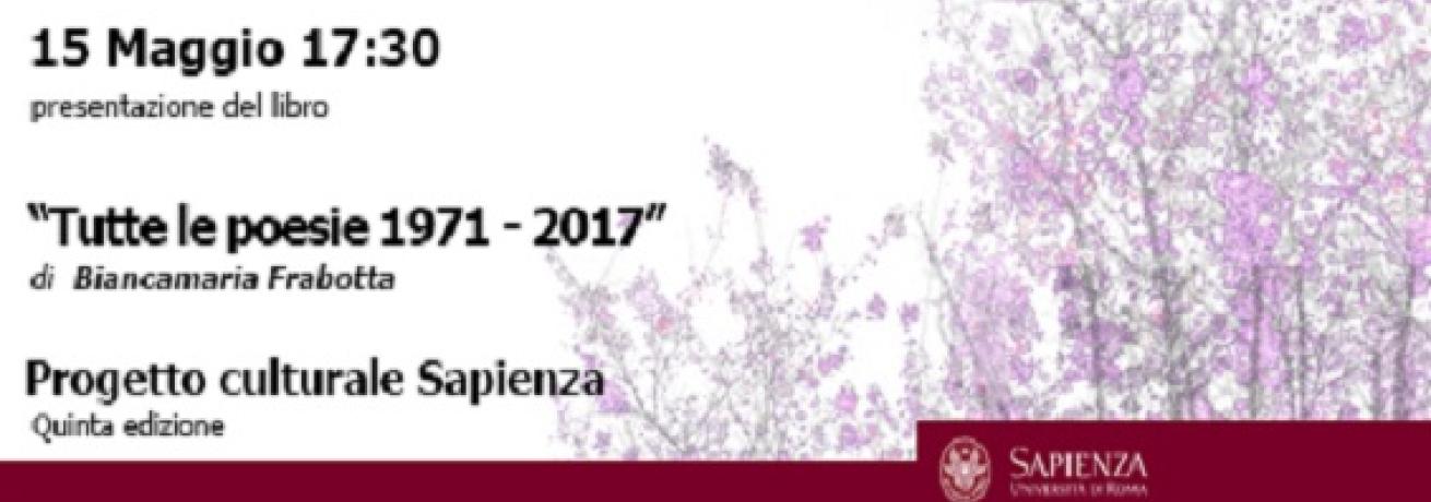 Progetto culturale Sapienza/Caffè Letterario 15 maggio 2019