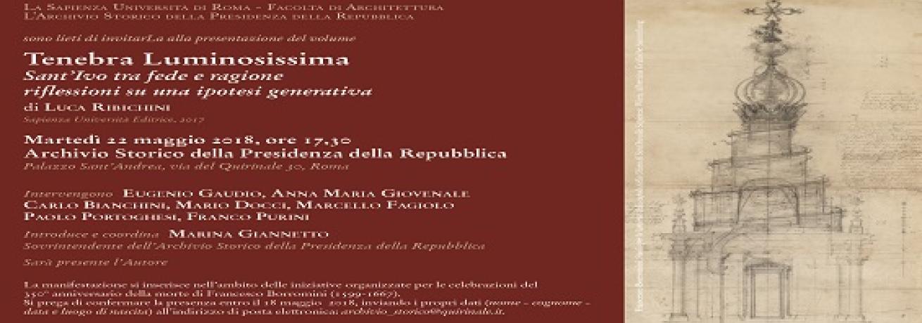 "Tenebra Luminosissima - Sant’Ivo tra fede e ragione" di Luca Ribichini