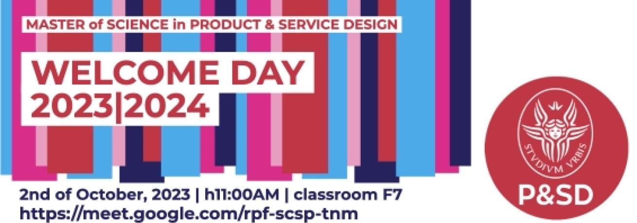 Master of Science in Product and Service Design WELCOME DAY 2023-2024