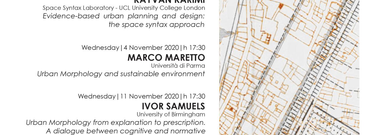 Urban Morphology International Lectures - 14 ottobre 2020