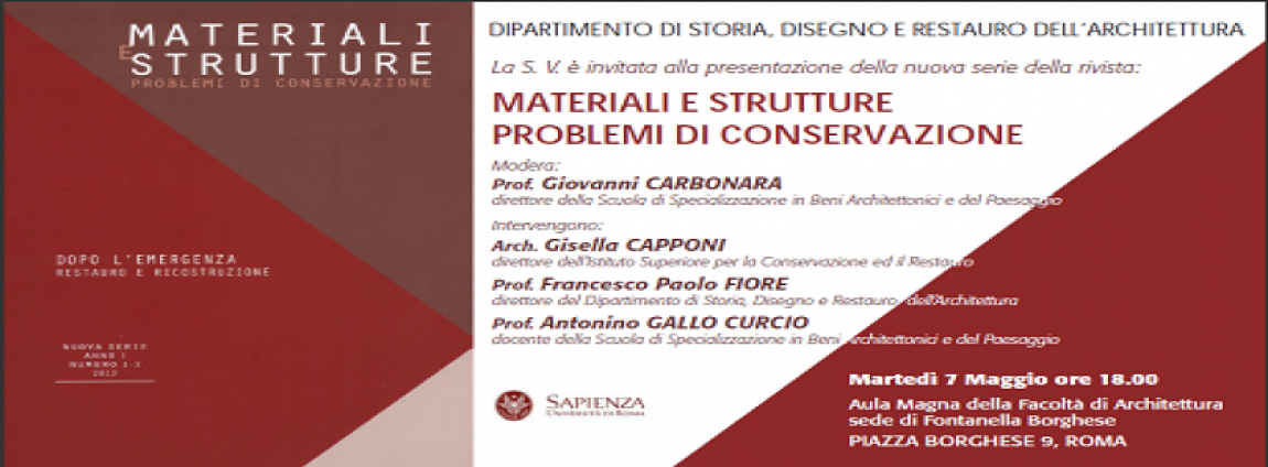 Materiali e strutture problemi di conservazione