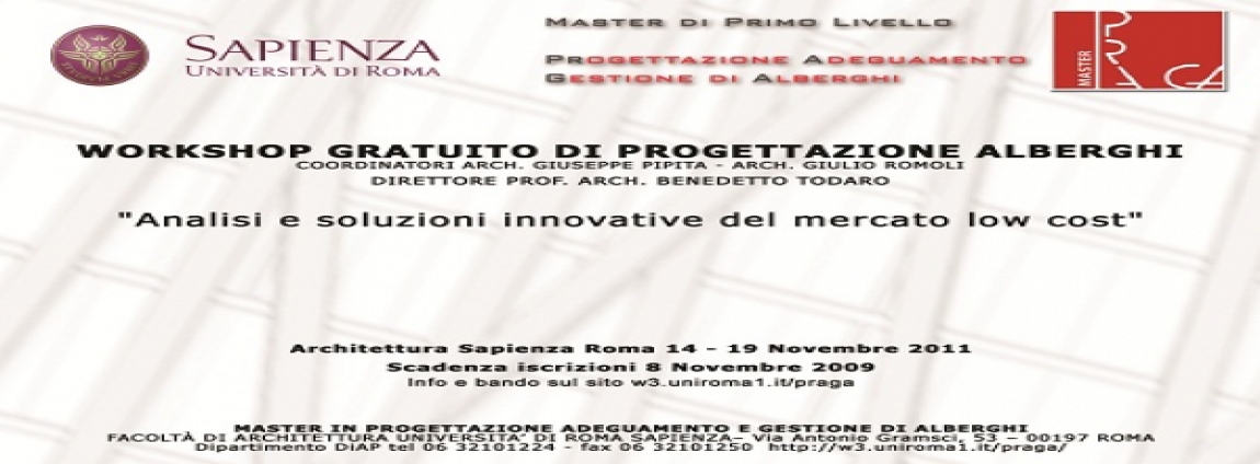 workshop progettazione alberghi