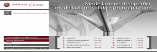 Modellazione di superfici, modellazione solida e prototipazione Modellazione di superfici, modellazione solida e prototipazione