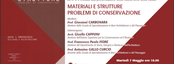 Materiali e strutture problemi di conservazione